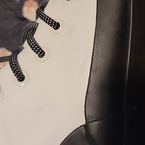 Hunter for Target Unisex Dipped Canvas High Top Sneakers Black/White M6.5-W 8.5 - Picture 7 of 7